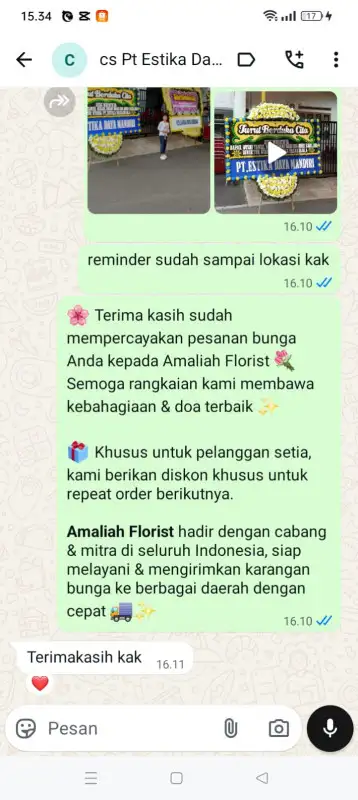 Testimonial Papan Bunga duka JEMBRANA
